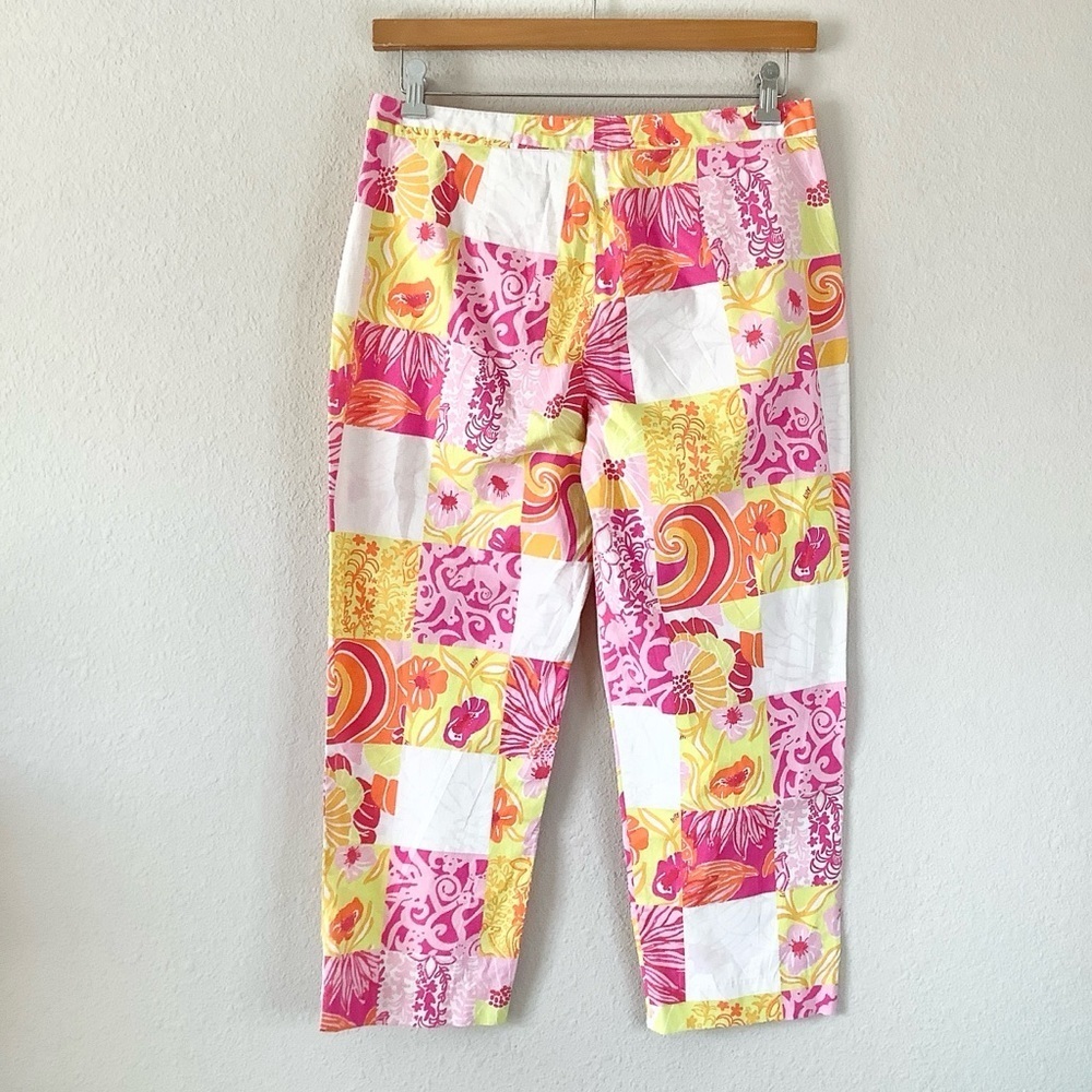 Lilly Pulitzer Patchwork Print Capri Pants 10 Col… - image 6
